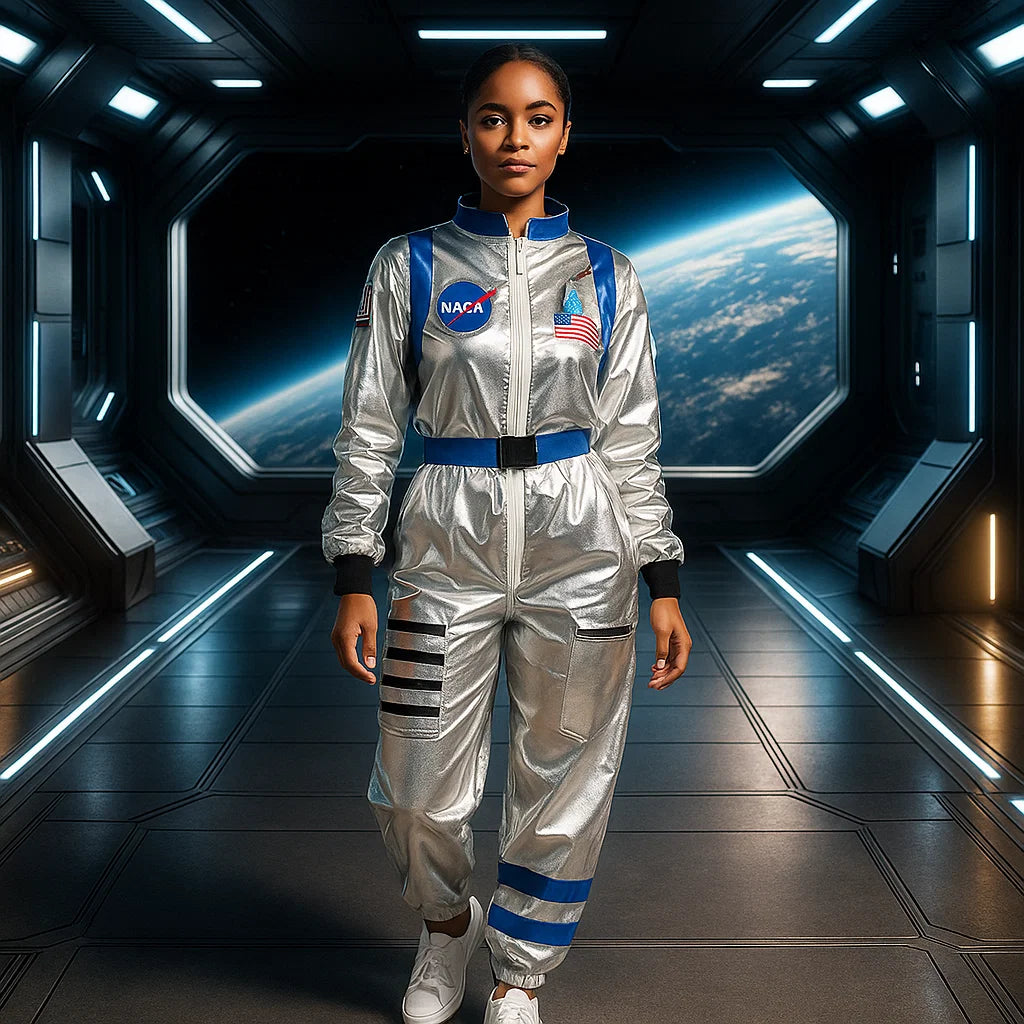 Ester srebrny kombinezon astronauty