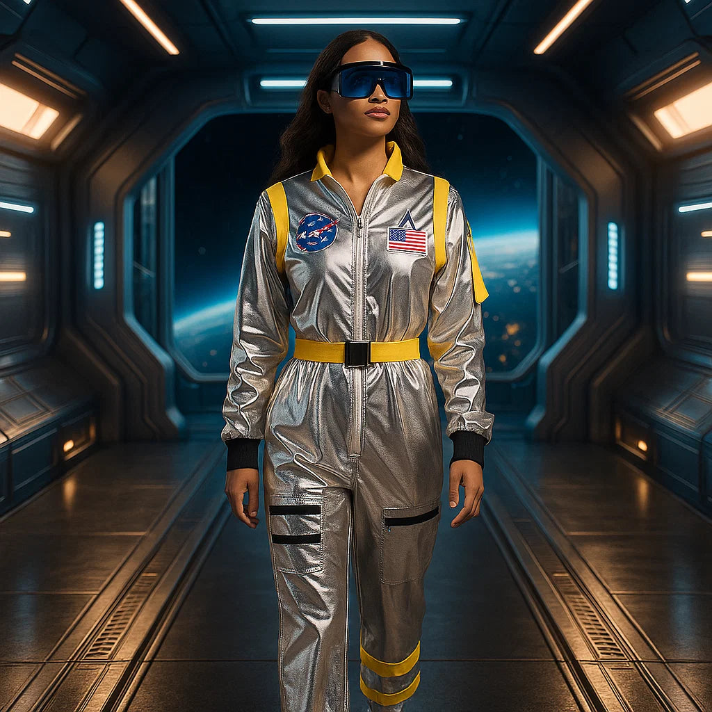 Ester srebrny kombinezon astronauty
