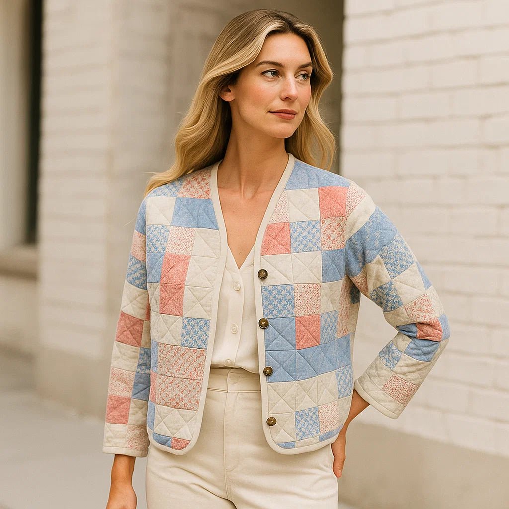 Kolorowa kurtka przejściowa dla kobiet - Lekka - Efektowny design - vivano - warszawa