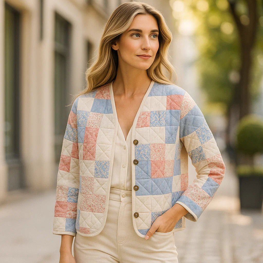 Kolorowa kurtka przejściowa dla kobiet - Lekka - Efektowny design - vivano - warszawa