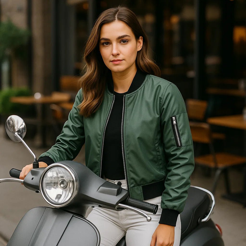 Kurtka Lotnicza na Lato dla Kobiet - Elegancka Krótka Kurtka - Lekka i Stylowa - vivano - warszawa