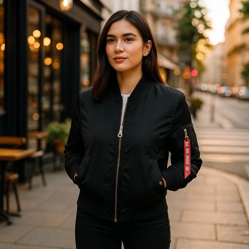 Kurtka Pilota MA - 1 dla Kobiet - Klasyczny Design - Z Ribkanter - vivano - warszawa