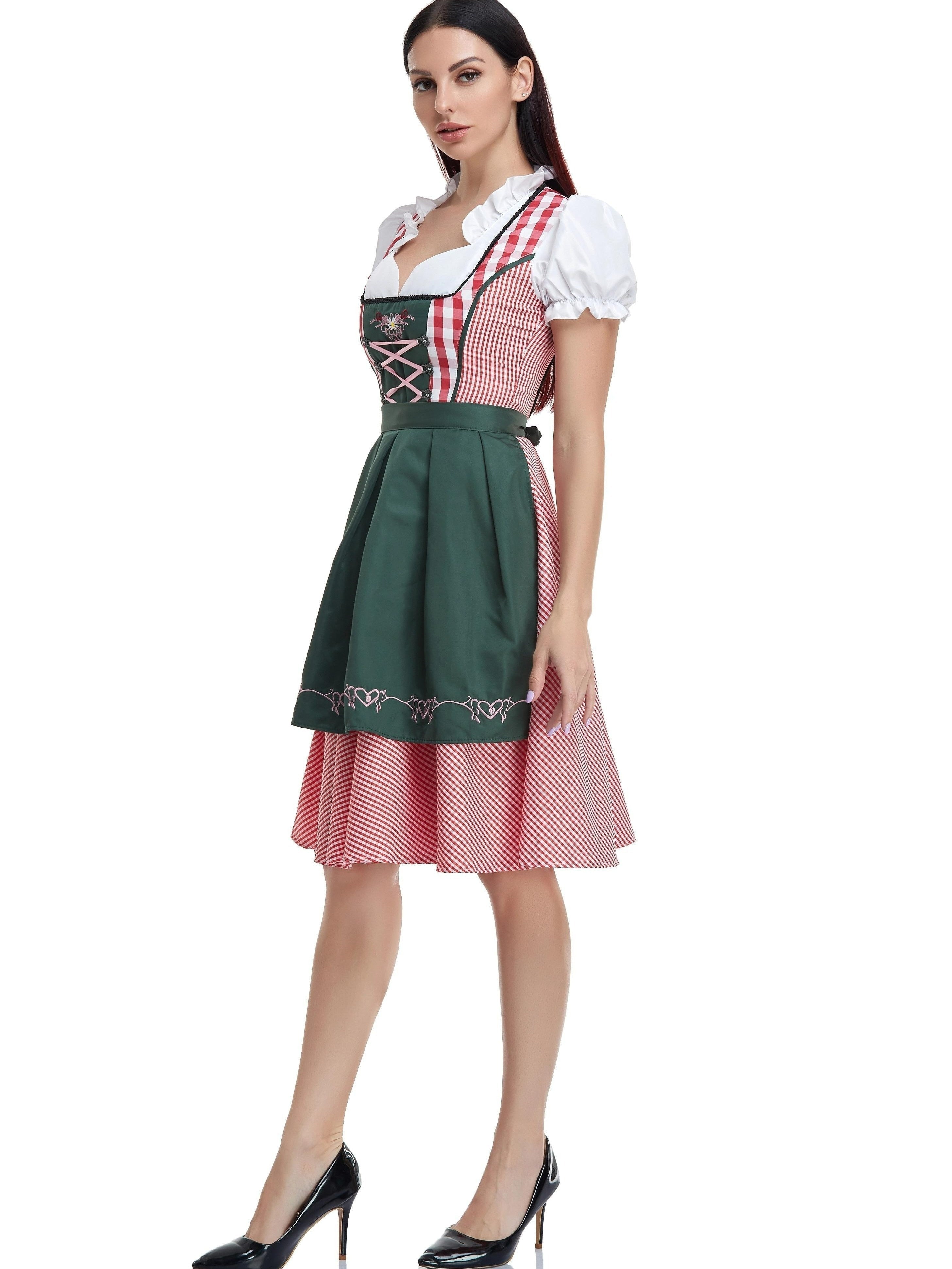 Sukienka Dirndl dla Dam - Miękkie Materiały - Tradycyjny Strój Oktoberfest