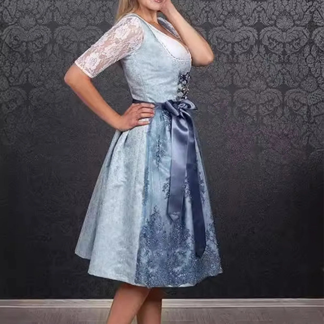 Sukienka Dirndl dla kobiet - Miękki materiał - Tradycyjny strój Oktoberfest