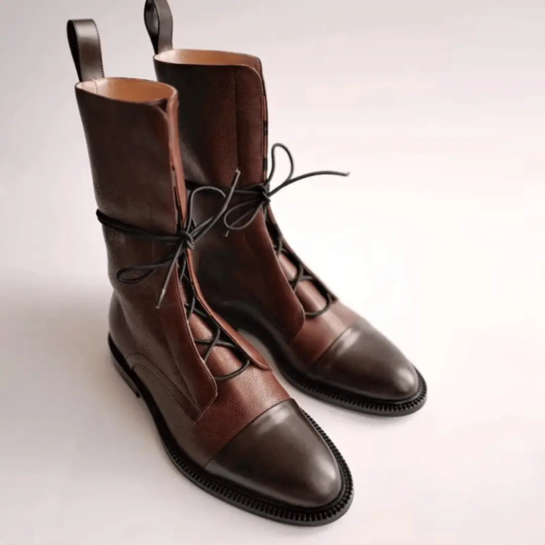Vivano - Hannah Skórzane Botki-Boots-vivano-warszawa