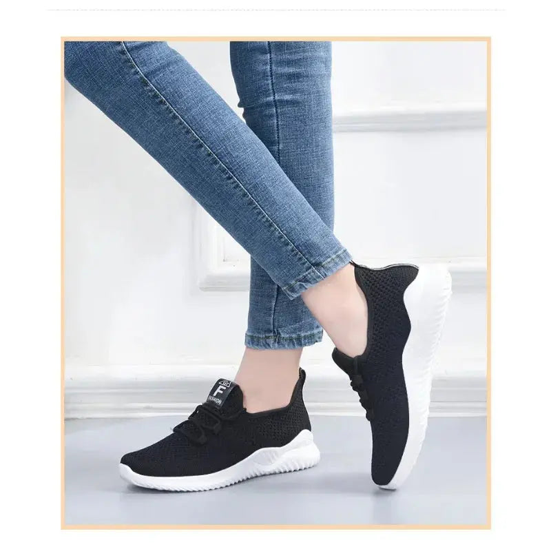 Buty Sportowe Damskie - Miękki Materiał - Styl Chic vivano-warszawa