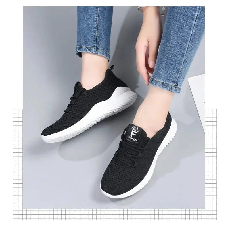 Buty Sportowe Damskie - Miękki Materiał - Styl Chic vivano-warszawa