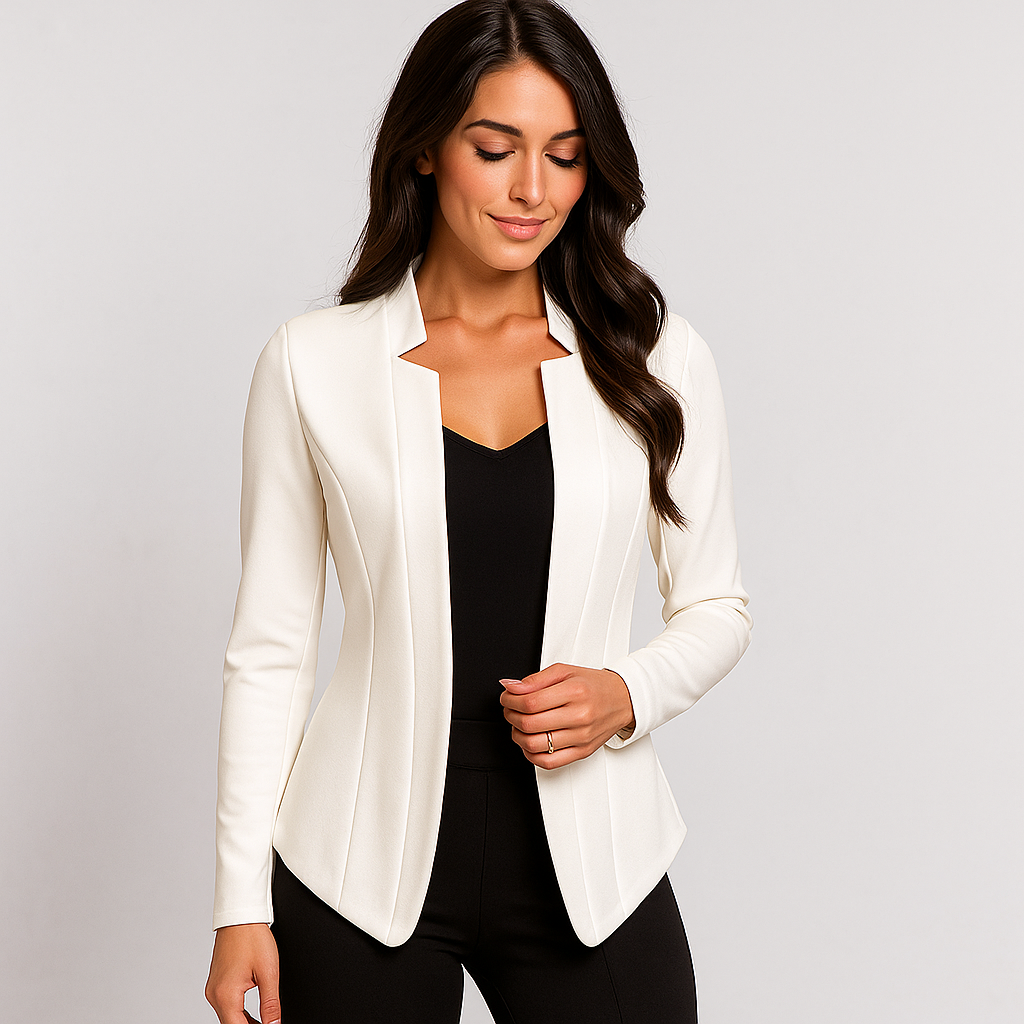 Stilla Lille Dameblazer - Elegant Komfort - Prosty Kardigan