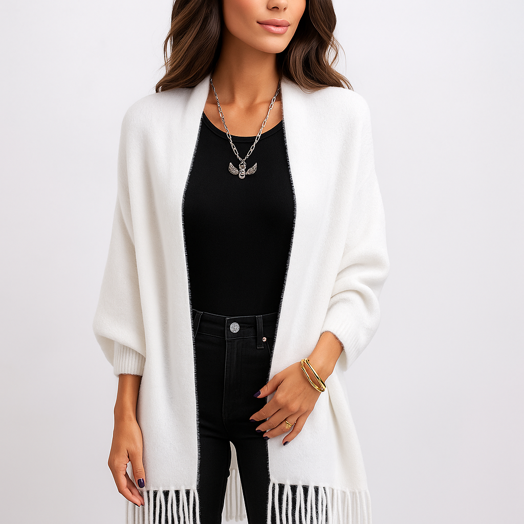Sweter Stilla z Frędzlami - Miękki Komfort - Modny Design