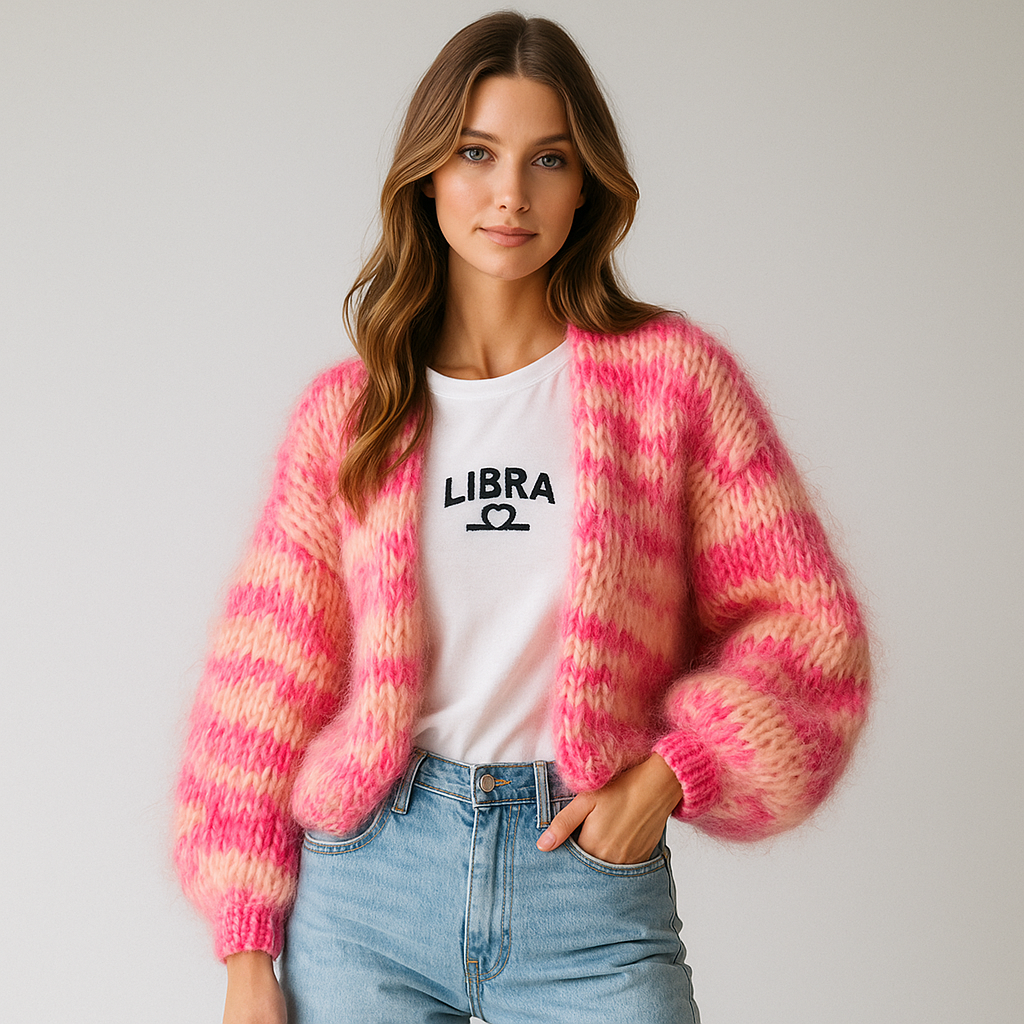 Stilla - Wielokolorowy Kardigan - Miękki Komfort - Stylowy Przytulny Design