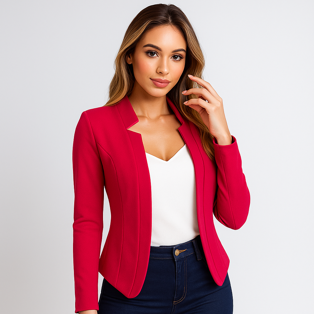 Stilla Lille Dameblazer - Elegant Komfort - Prosty Kardigan