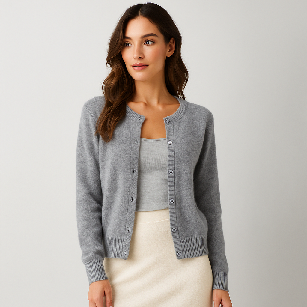 Cardigan Damski - Komfortowy - Stylowy - Jednokolorowy - Elegancki