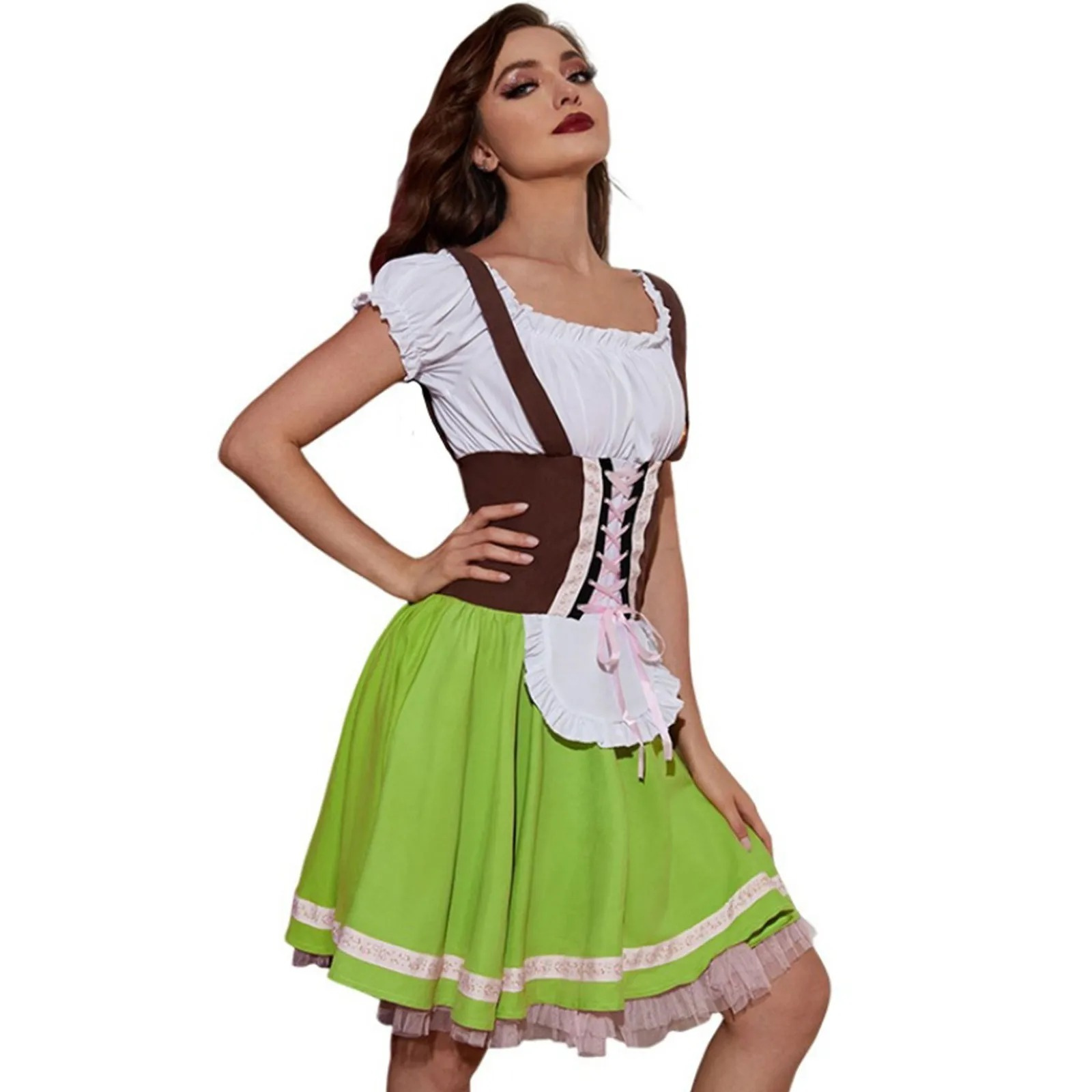 Sukienka Dirndl dla kobiet - Wysokiej jakości materiały - Klasyczna moda Oktoberfest