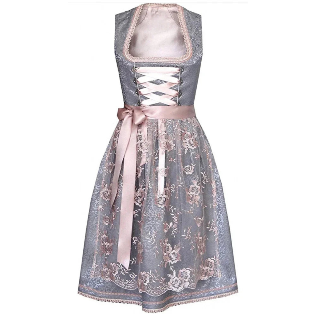 Sukienka Dirndl na Oktoberfest - Lekki Materiał - Stylowy Tradycyjny Design