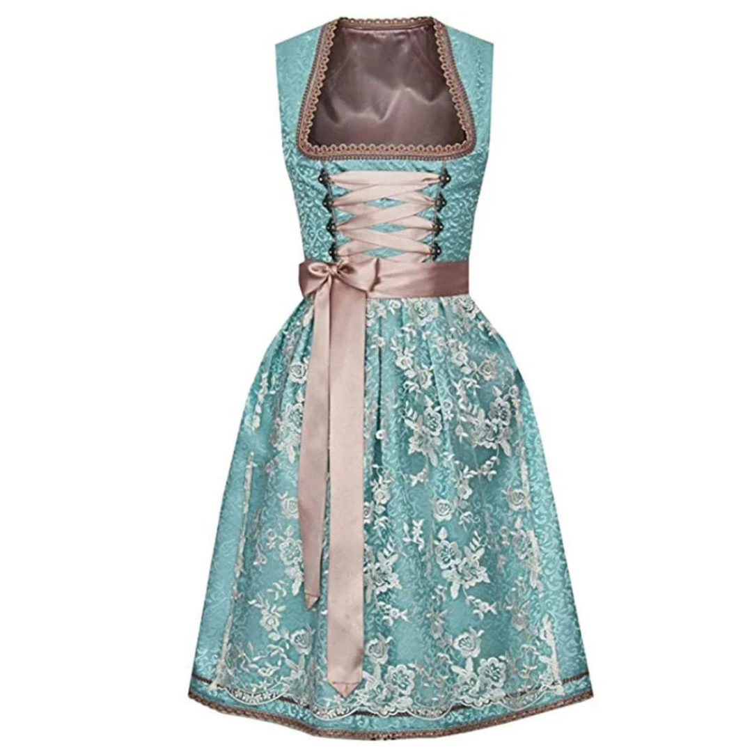 Sukienka Dirndl na Oktoberfest - Lekki Materiał - Stylowy Tradycyjny Design