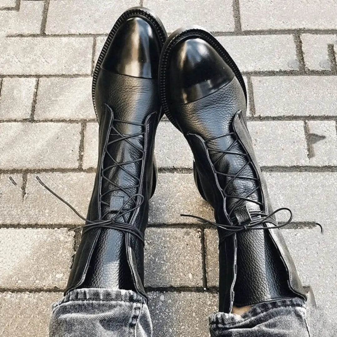 Vivano - Hannah Skórzane Botki-Boots-vivano-warszawa