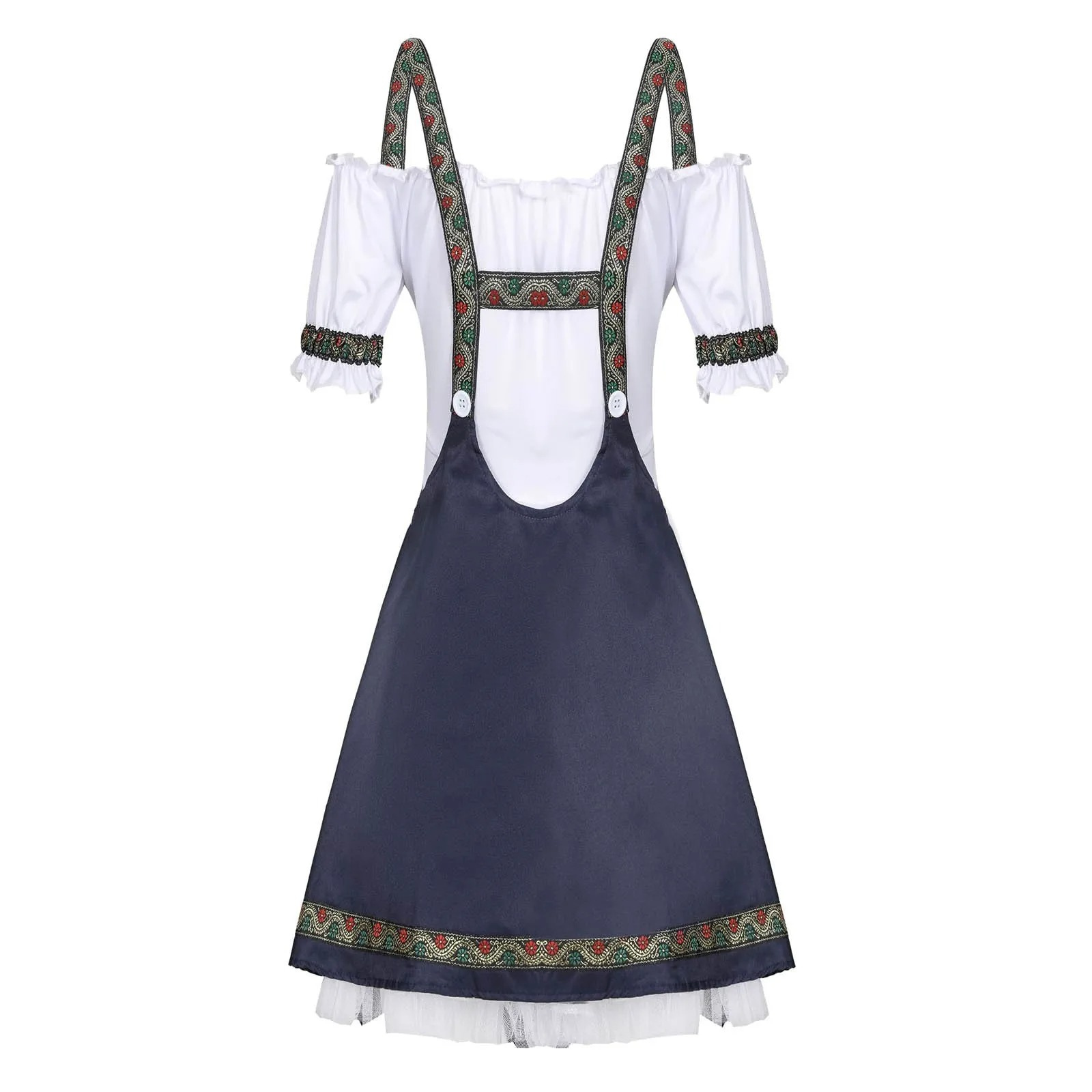 Sukienka Mini Dirndl - Mieszanka materiałów - Idealna na Oktoberfest