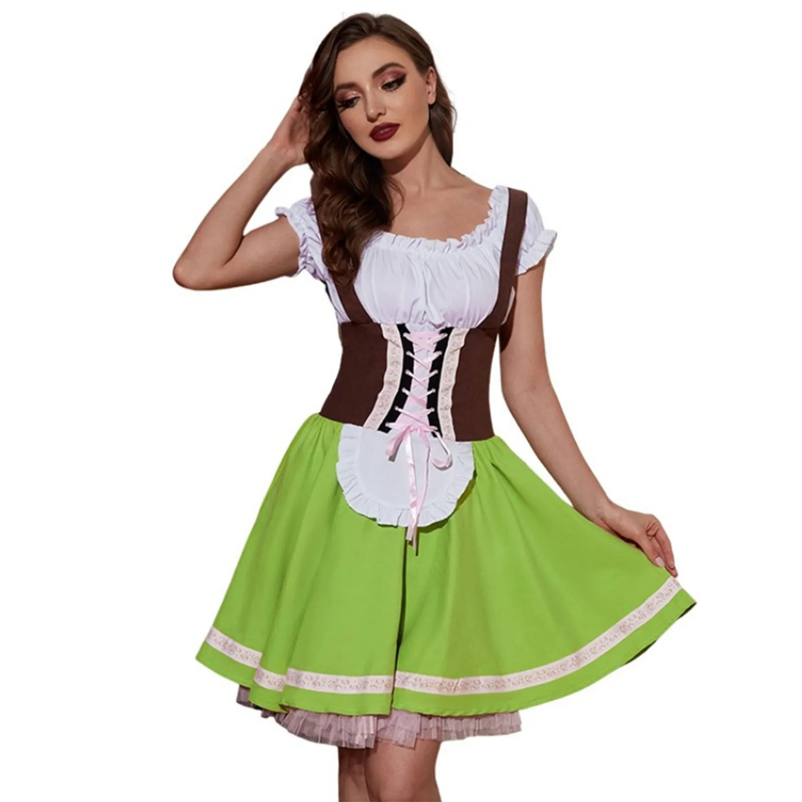 Sukienka Dirndl dla kobiet - Wysokiej jakości materiały - Klasyczna moda Oktoberfest