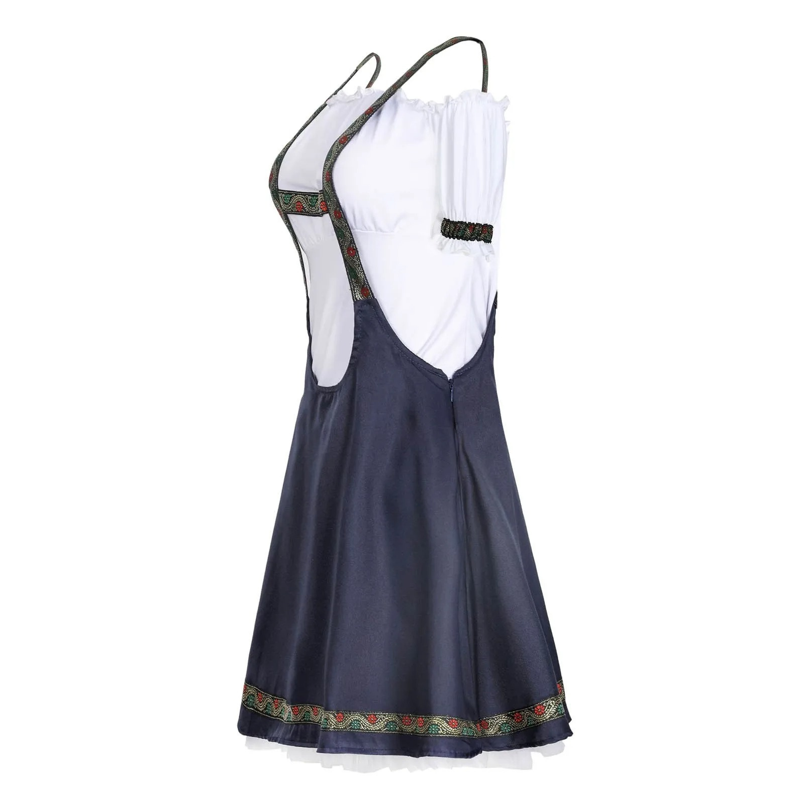 Sukienka Mini Dirndl - Mieszanka materiałów - Idealna na Oktoberfest