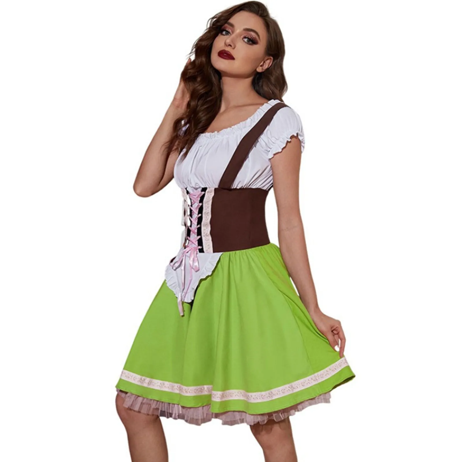 Sukienka Dirndl dla kobiet - Wysokiej jakości materiały - Klasyczna moda Oktoberfest