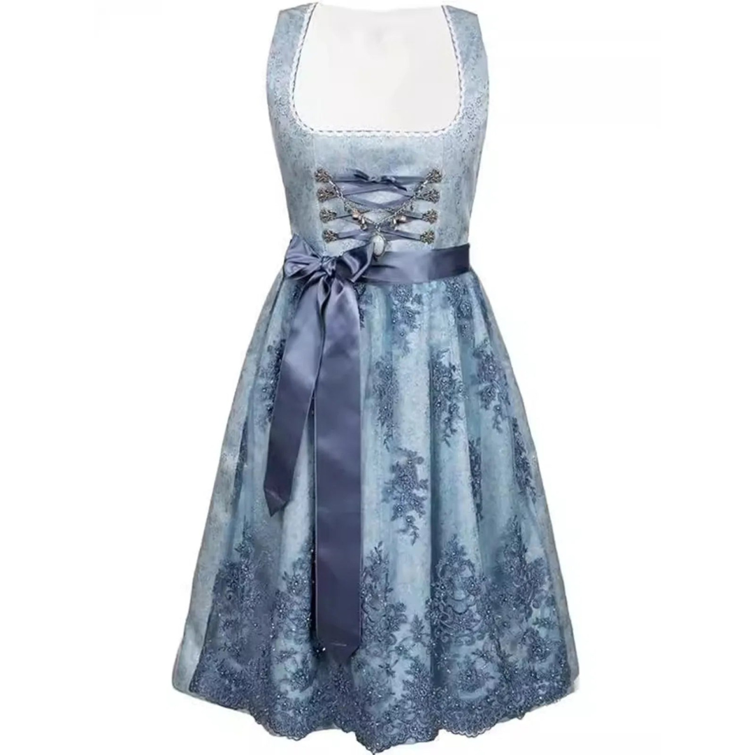 Sukienka Dirndl dla kobiet - Miękki materiał - Tradycyjny strój Oktoberfest