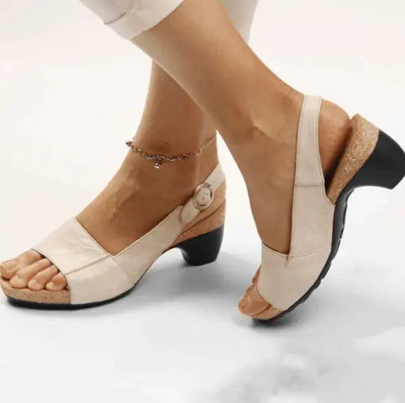 Eleganckie wygodne buty - Niski gruby obcas - Aprilyn vivano-warszawa