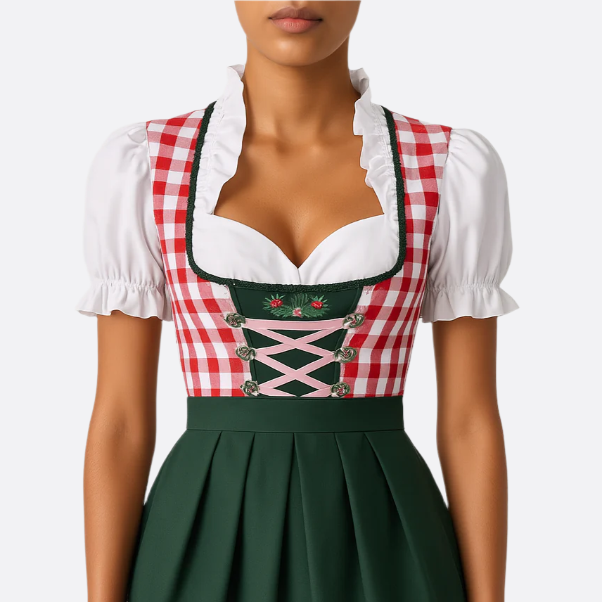 Sukienka Dirndl dla Dam - Miękkie Materiały - Tradycyjny Strój Oktoberfest