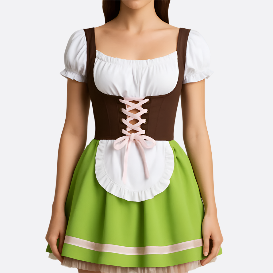 Sukienka Dirndl dla kobiet - Wysokiej jakości materiały - Klasyczna moda Oktoberfest