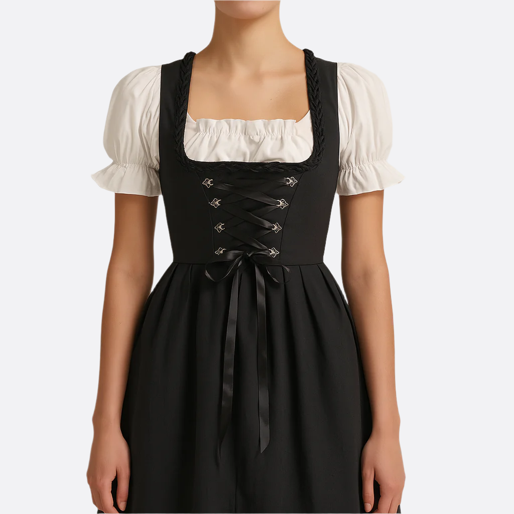 Sukienka Dirndl - Lekki Materiał - Tradycyjny Wygląd Oktoberfest