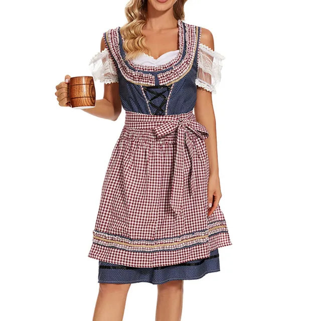 Sukienka Dirndl dla kobiet - Tradycyjny design Oktoberfest - Festywna moda ludowa