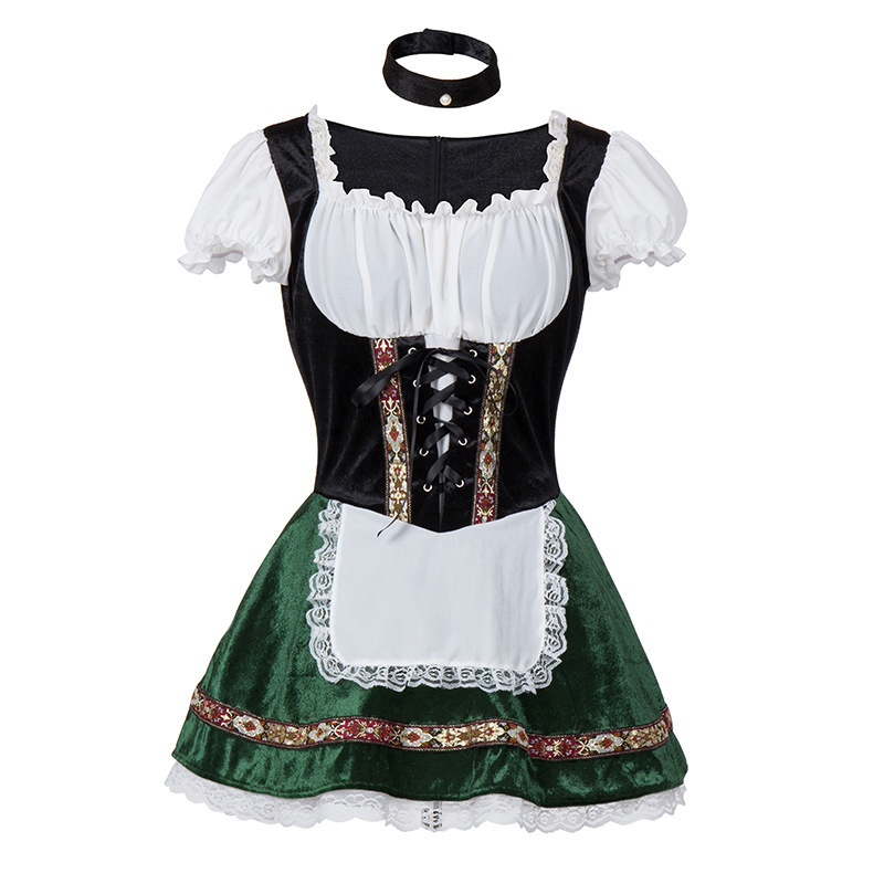 Elegancka Mini Dirndl Sukienka - Wysokiej Jakości Materiał - Oktoberfest Trachten