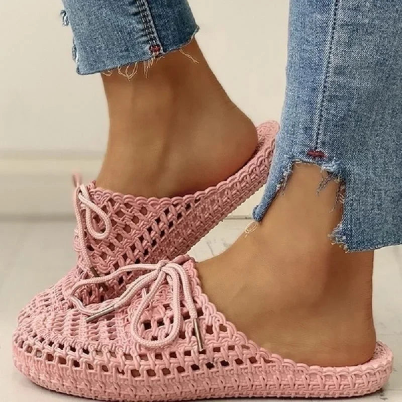 Oddychające Damskie Loafersy - Otwarty Nosek - Na Zewnątrz