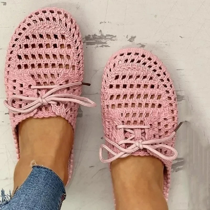 Oddychające Damskie Loafersy - Otwarty Nosek - Na Zewnątrz