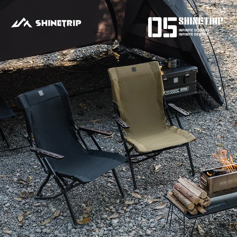 ShineTrip Krzesło Kermit - Komfortowe Składane Krzesło na Kemping
