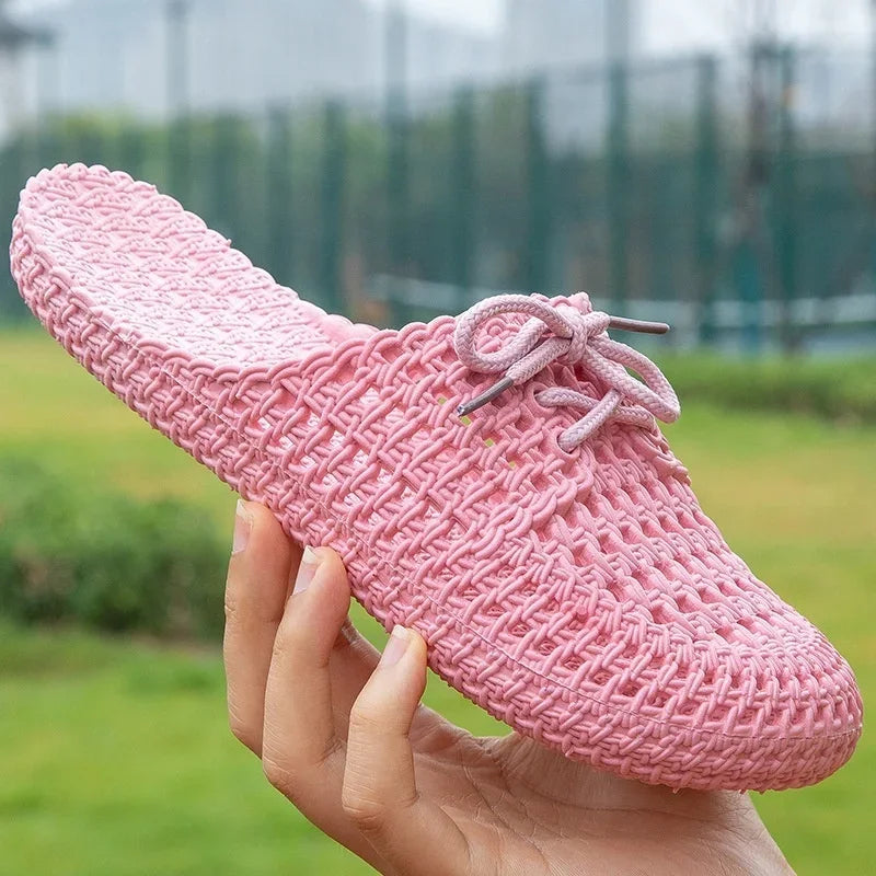 Oddychające Damskie Loafersy - Otwarty Nosek - Na Zewnątrz