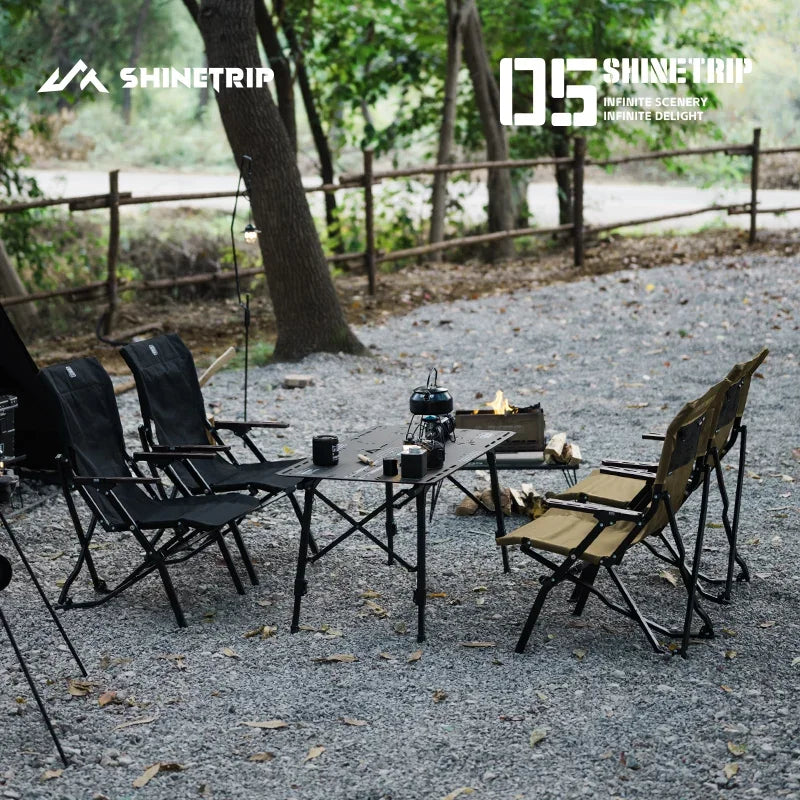 ShineTrip Krzesło Kermit - Komfortowe Składane Krzesło na Kemping