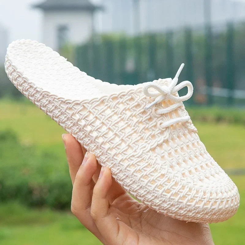 Oddychające Damskie Loafersy - Otwarty Nosek - Na Zewnątrz
