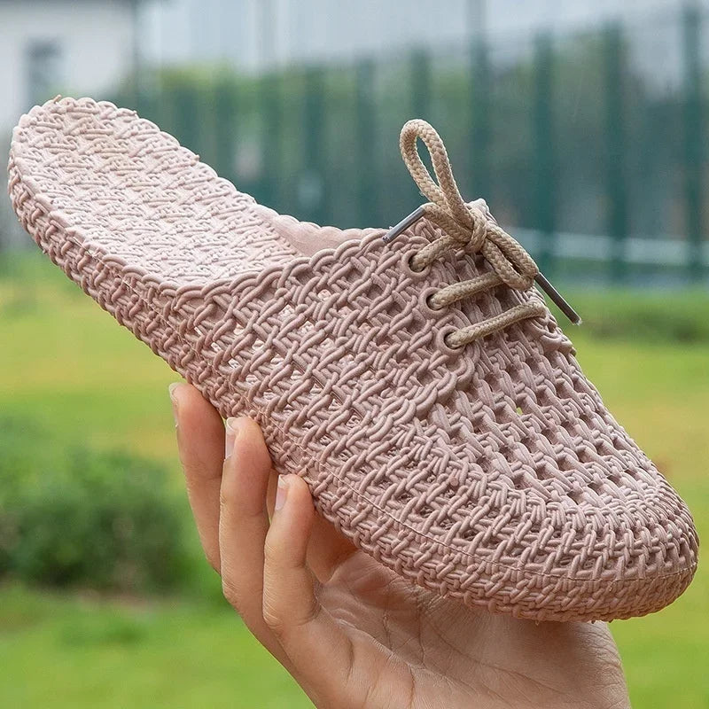 Oddychające Damskie Loafersy - Otwarty Nosek - Na Zewnątrz