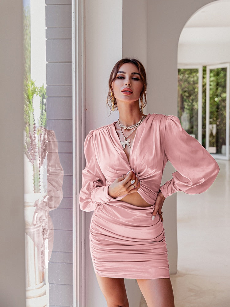 Sukienka wieczorowa Chic lantern sleeve
