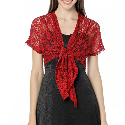 Damska Bluzka Dirndl - Materiał dzianinowy - Elegancka Czerwono-Czarna - Idealna na Oktoberfest