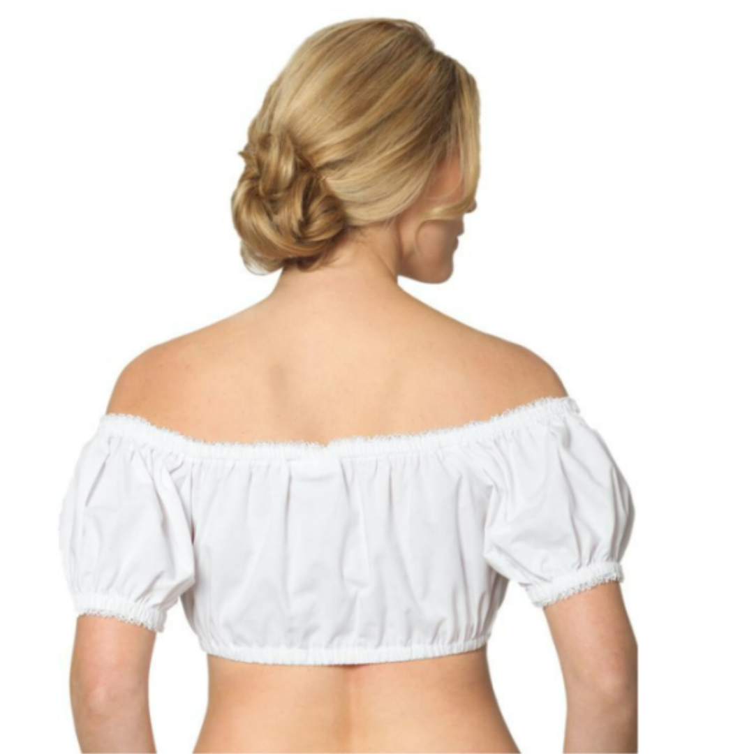 Bluzka Dirndl bez ramiączek dla kobiet - Bawełna - Elegancka moda Oktoberfest
