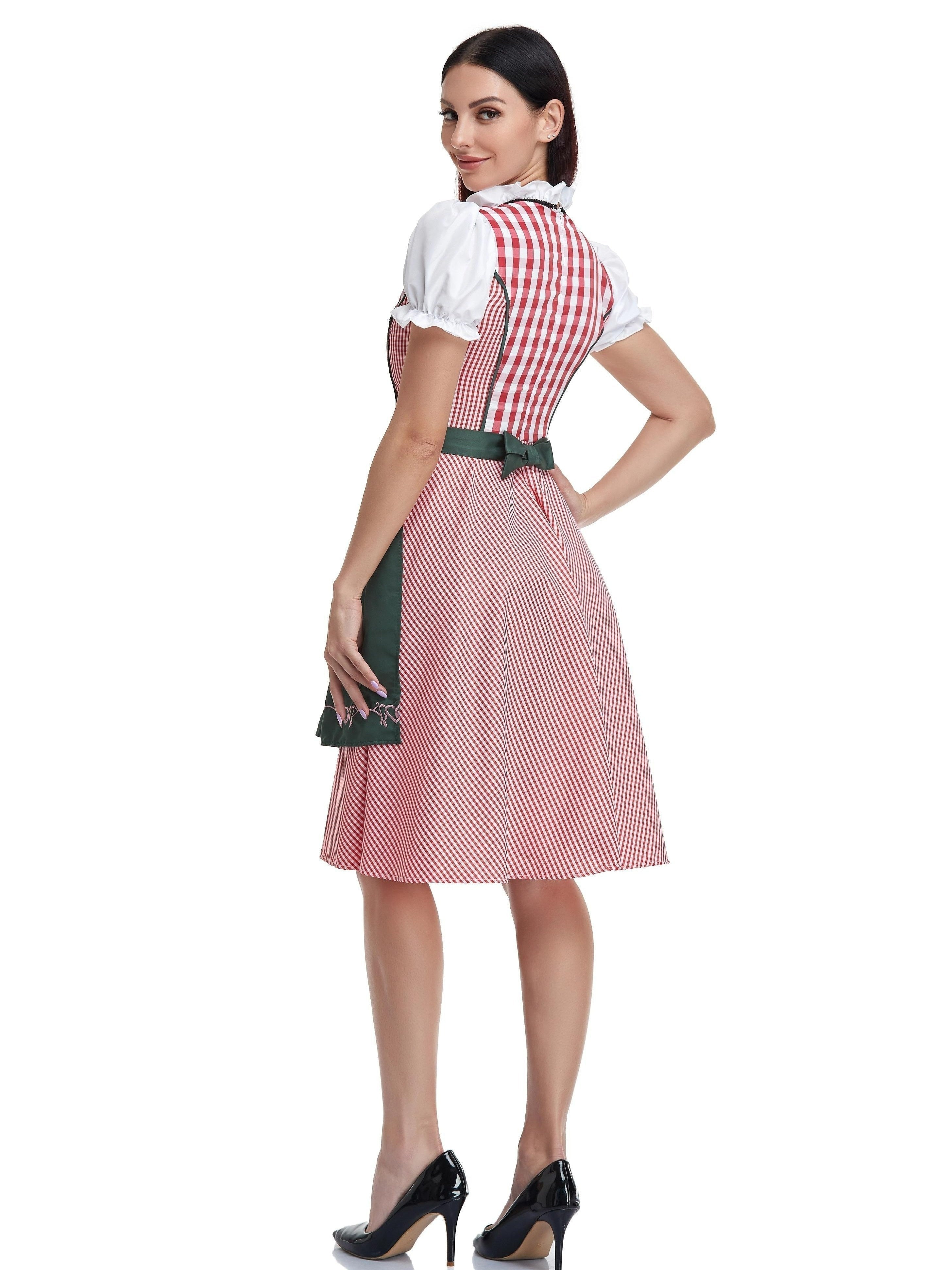 Sukienka Dirndl dla Dam - Miękkie Materiały - Tradycyjny Strój Oktoberfest