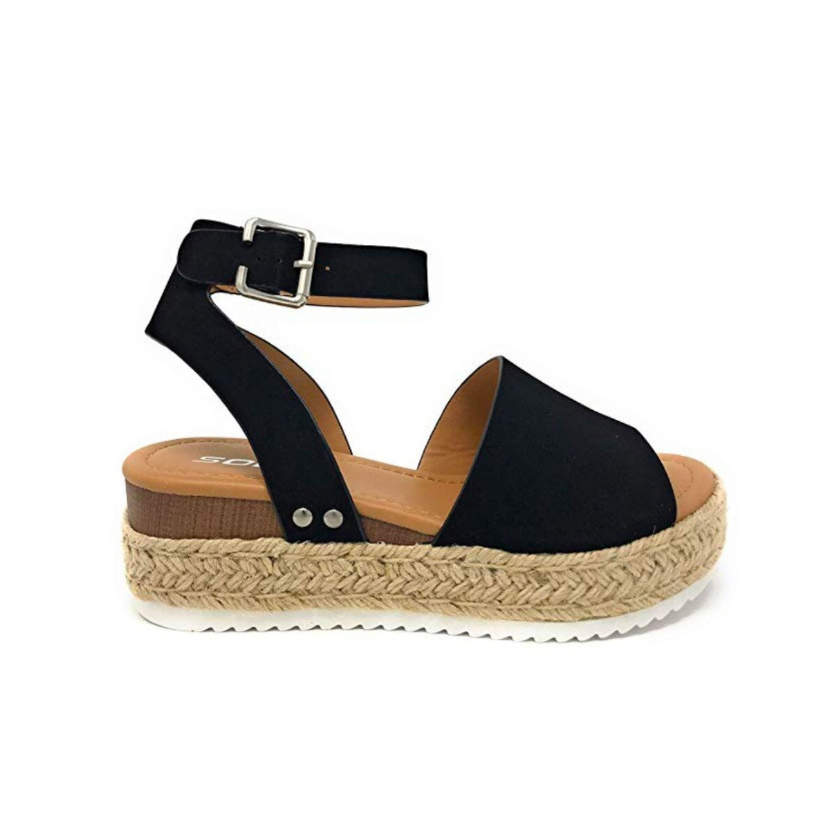 Damskie Espadryle Sandały - Koturnie z Paskiem Livia