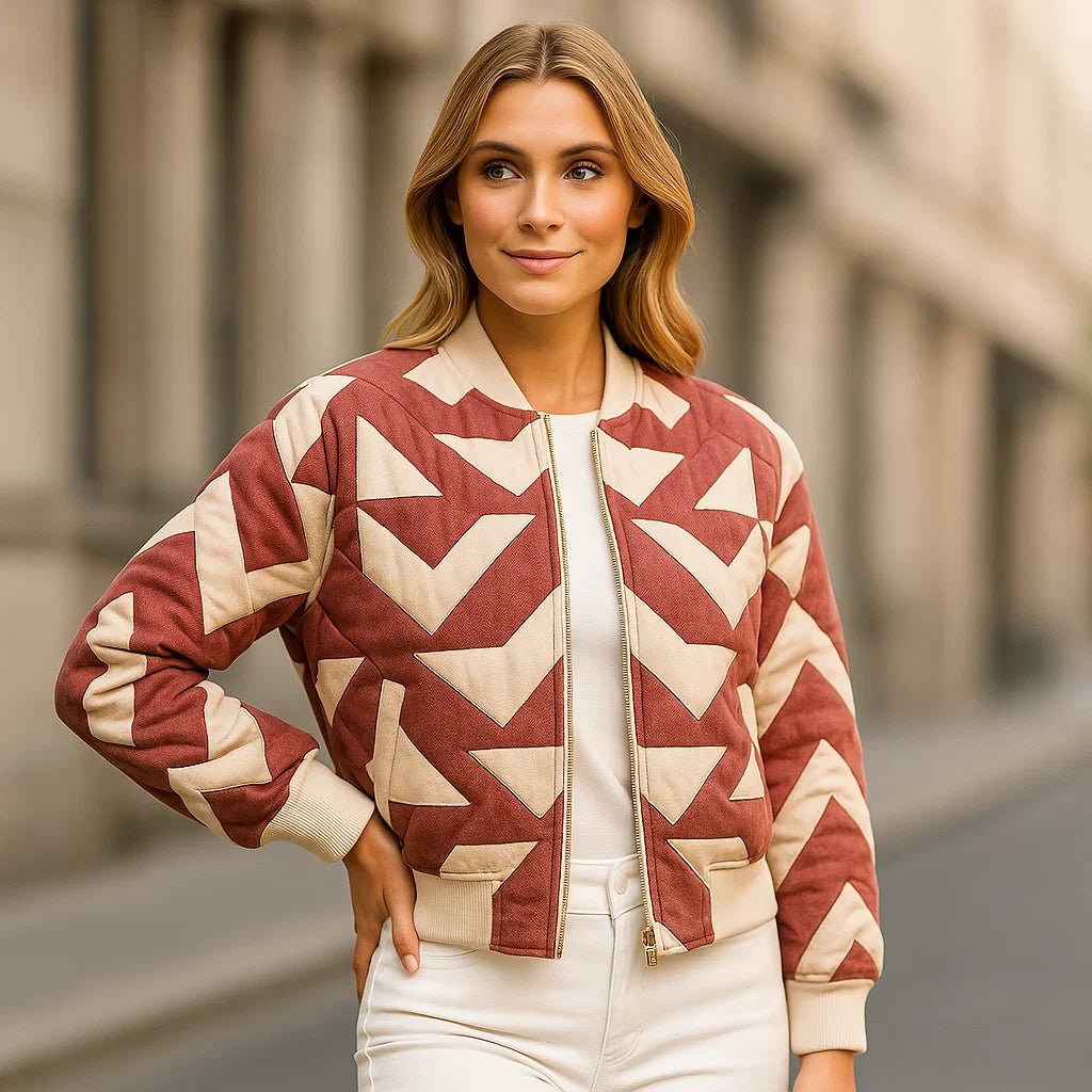 Kolorowa kurtka przejściowa dla kobiet - Lekka - Efektowny design - vivano - warszawa