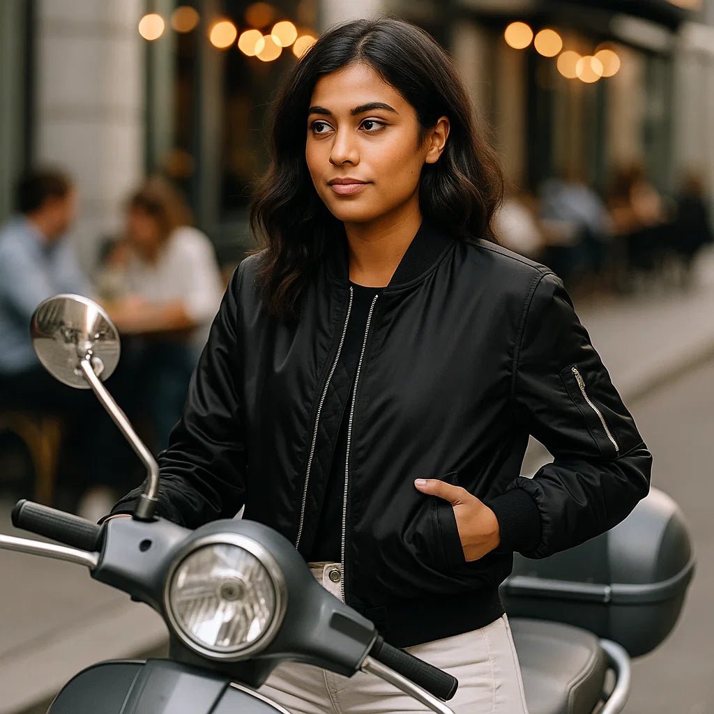 Kurtka Lotnicza na Lato dla Kobiet - Elegancka Krótka Kurtka - Lekka i Stylowa - vivano - warszawa