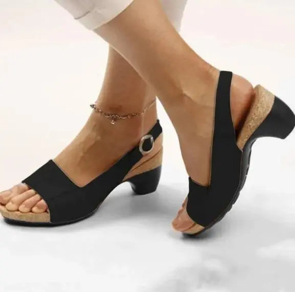 Eleganckie wygodne buty - Niski gruby obcas - Aprilyn vivano-warszawa
