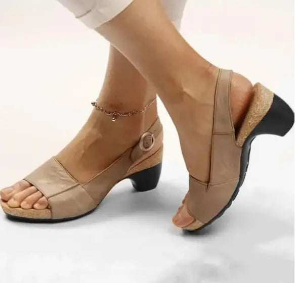 Eleganckie wygodne buty - Niski gruby obcas - Aprilyn vivano-warszawa